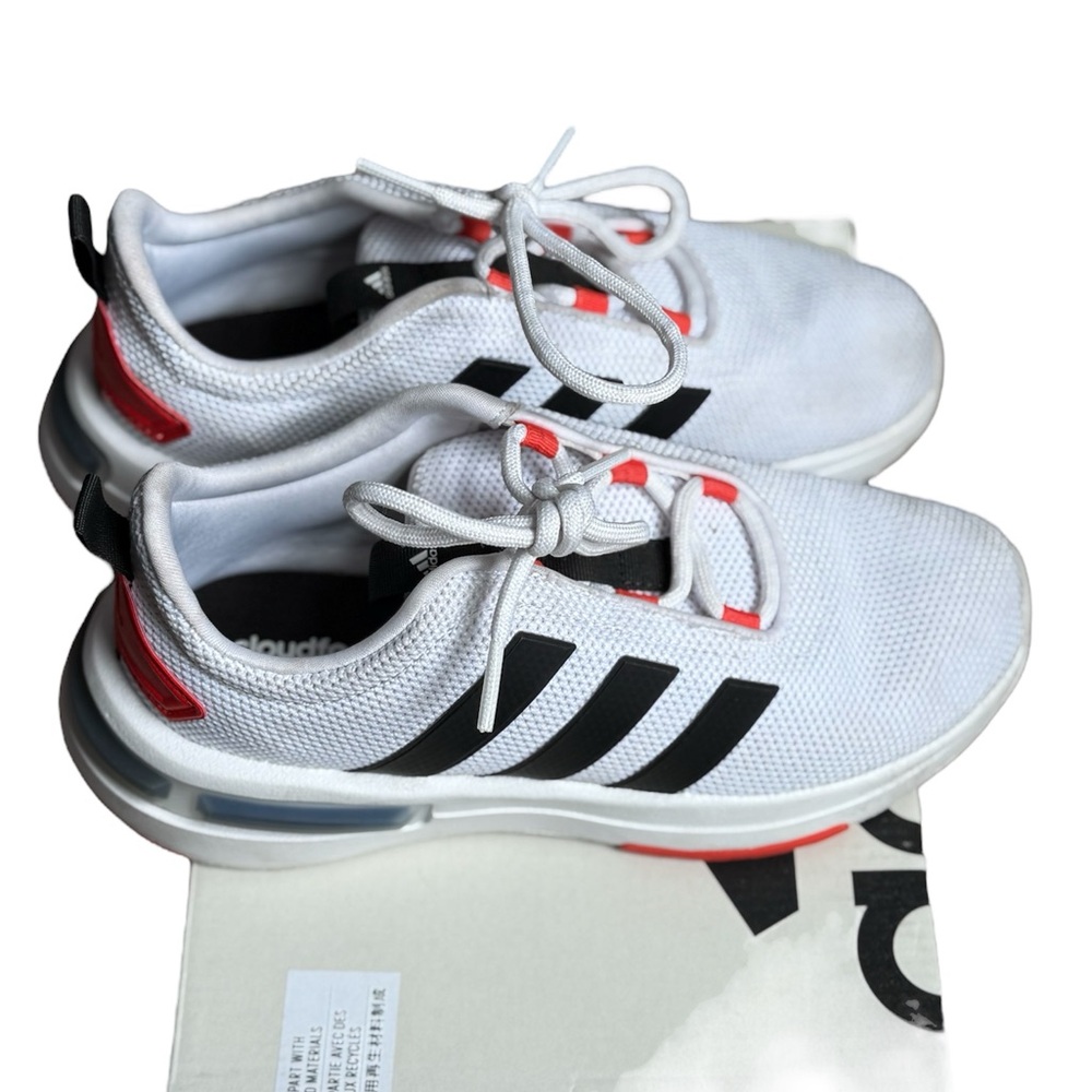 Adidas Kids White and Black Sneakers